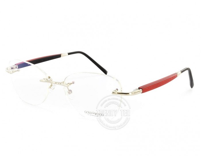 عینک طبی چوبی گلد وود مدل Rio رنگ 02-01 GoldWood - 1